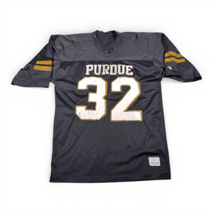 Vintage Purdue Boilermakers Football Jersey Adult MEDIUM Black Champion USA 80s